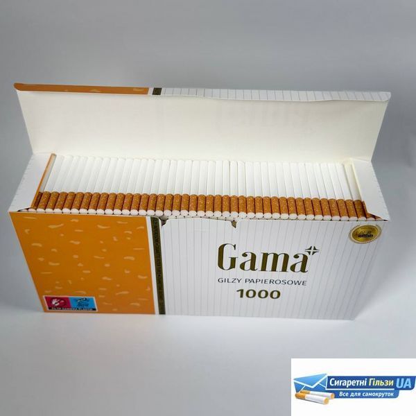 Сигаретные гильзы с фильтром для набивки табаком Gama 1000 штук 00005 фото