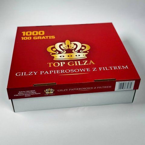 Гільзи для набивки сигарет Top Gilza 1000 штук твердая упаковка 00010 фото