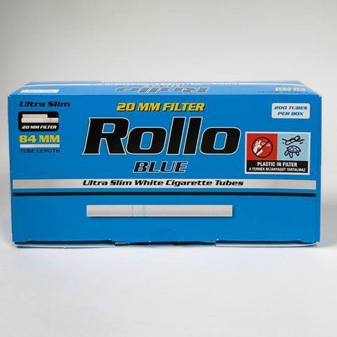 Сигаретні гільзи Rollo Blue 200 штук 20 мм фильтр 00017 фото