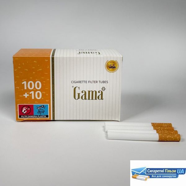 Сигаретні гільзи для самокруток з фільтром Gama 110 штук Classic 00021 фото